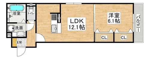 エムライズ材木町【3階】の間取り