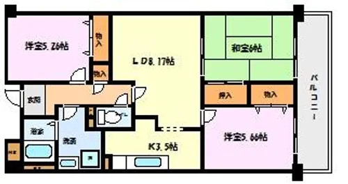 兵庫県神戸市東灘区魚崎南町4丁目【マンション】の間取り