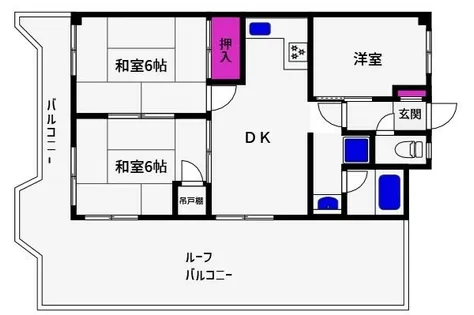 兵庫県神戸市東灘区青木6丁目【マンション】の間取り