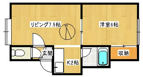 プラタナス曙B棟【3階】の間取り