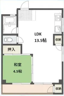 明石マンション【302号室】の間取り