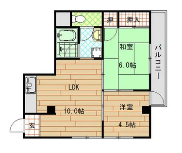 NSハイツ鴻池【307号室】の間取り