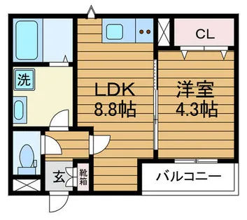 大阪府吹田市岸部南2丁目【アパート】の間取り