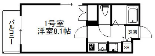福岡県福岡市中央区高砂1丁目【マンション】の間取り