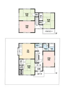 愛知県稲沢市平和町観音堂屋敷【一戸建】の間取り