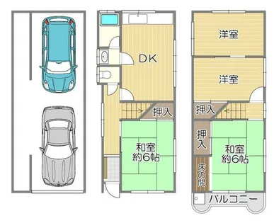大阪府枚方市養父丘2丁目【一戸建】の間取り