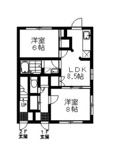 シティキャッスルⅡ【1階】の間取り