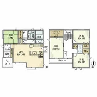愛知県名古屋市天白区平針台1丁目【一戸建】の間取り