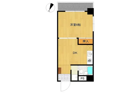 エステート高砂【202号室】の間取り