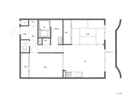 郡マンション【505号室】の間取り