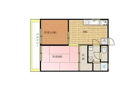 小西ハイツ【6号室】の間取り