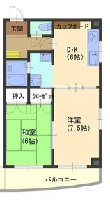 エルヴィエント花北【4階】の間取り