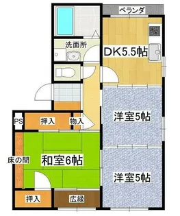 北白川松園【3A号室】の間取り