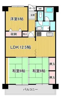 福岡県北九州市八幡西区皇后崎町【マンション】の間取り