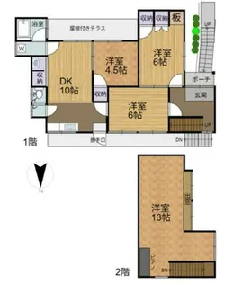 滋賀県大津市富士見台【一戸建】の間取り