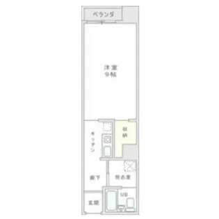 ストレイトビューハマ【4階】の間取り