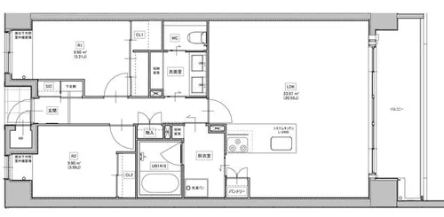 マニフィーク北桜塚【403号室】の間取り