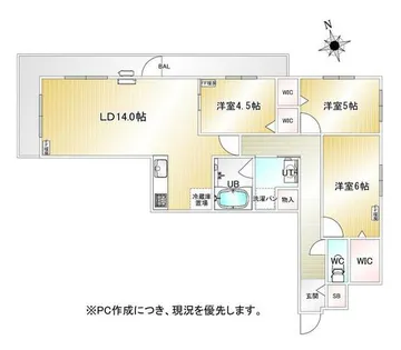 アルファグラン末広【6階】の間取り