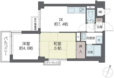 ラフィーネ21【4階】の間取り