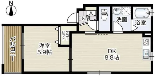 ヴェリッシモフォルテ【2階】の間取り