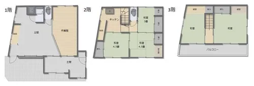 大阪府大阪市天王寺区堂ケ芝2丁目【一戸建】の間取り
