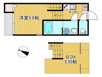 福岡県福岡市博多区諸岡5丁目【アパート】の間取り