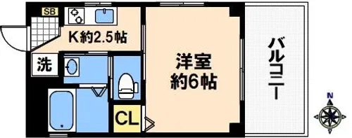 KAIYOSHI神戸【201号室】の間取り