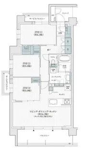 ユニハイムエクシア樟葉【2階】の間取り