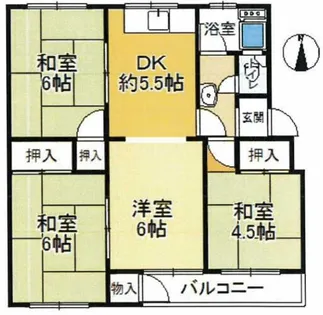 明舞一四団地58号棟【306号室】の外観