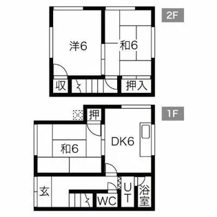 兵庫県姫路市飾磨区英賀宮町2丁目【一戸建】の間取り