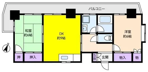 ルーエ芦屋【4階】の間取り