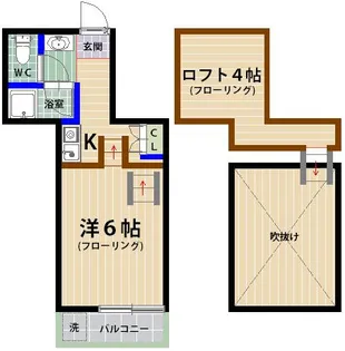 メゾン・ド・カナール【105号室】の間取り