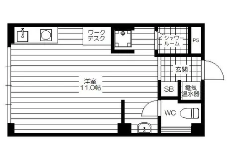難波マンション東館【118号室】の間取り