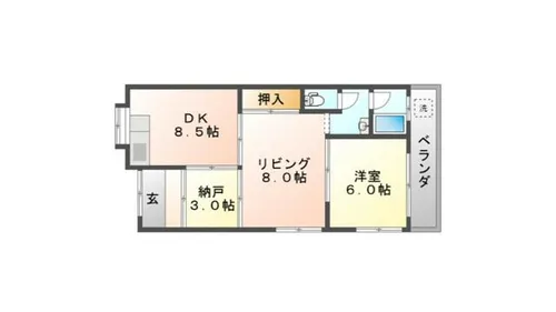 大阪府吹田市垂水町2丁目【アパート】の間取り