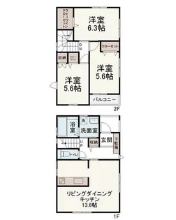 兵庫県明石市朝霧町1丁目【一戸建】の間取り