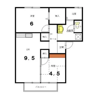 グリーンバレーA棟【1階】の間取り