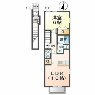 愛知県半田市清水西町【アパート】の間取り
