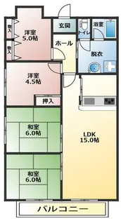 兵庫県尼崎市猪名寺2丁目【マンション】の間取り