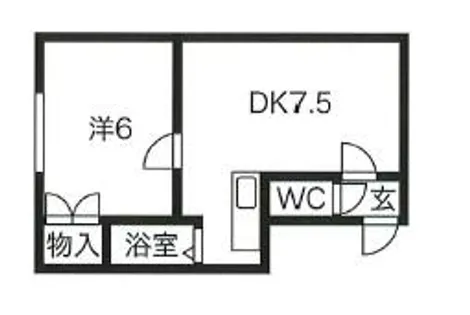 フィガロ稲穂【101号室】の間取り
