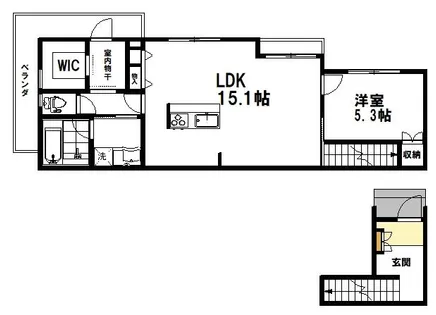 京都府京都市左京区田中門前町【マンション】の間取り
