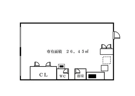 難波マンション【401号室】の間取り