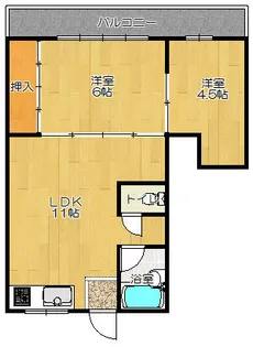 ベルビュー5番館【103号室】の間取り