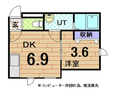 ディアコート【101号室】の間取り