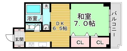 京橋マンション【5階】の間取り