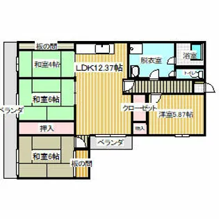 福岡県福岡市城南区友丘2丁目【マンション】の間取り