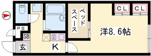 フレンドリーA【1階】の間取り