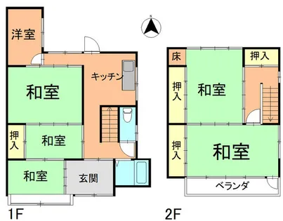 滋賀県大津市栄町【一戸建】の間取り