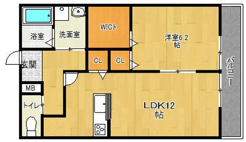 大阪府池田市旭丘1丁目【マンション】の間取り