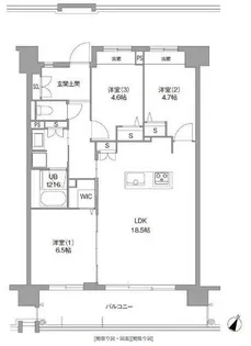 LaSante照葉オーシャンテラス【4階】の間取り