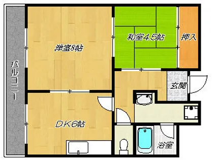 レジデンス池田【2階】の間取り